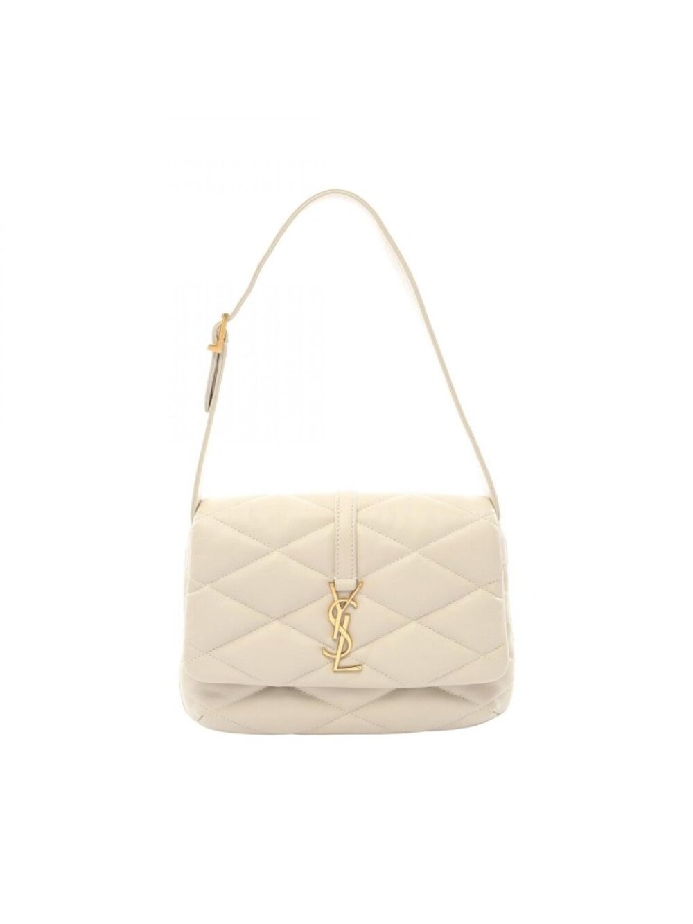Saint Laurent Paris Shoulder Bag White Leather Le 57